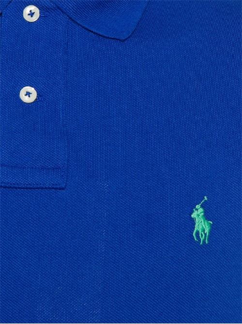 polo uomo slim cotone piqué heritage blu POLO RALPH LAUREN | 710536856455